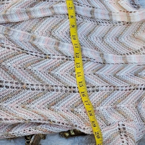 Zig zag Pastel open‎ long cardigan M - Picture 9 of 13
